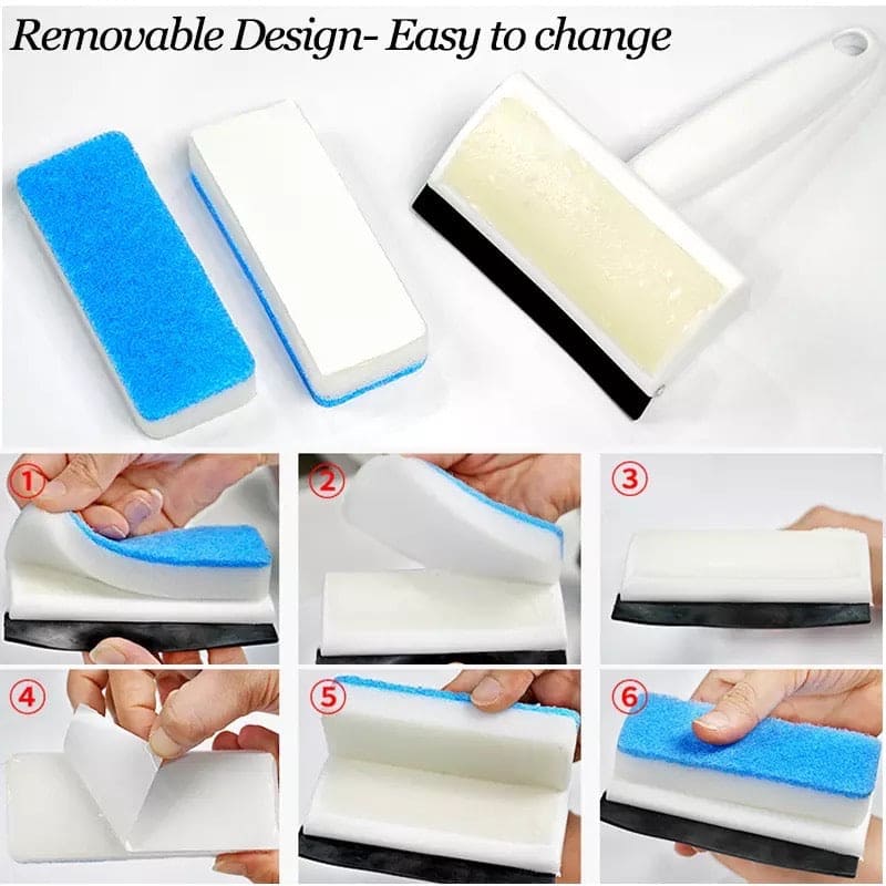 Double Sided Cleaning Brush, Squeegee Mirror Bathroom Wall Cleaning Brush, Removable Sponge Brush Head, 2-in-1 Double Sided Window Squeegee Sponge, Bathroom Window Glass Scraper, Wall Tile Cleaning Brush Wiper Cleaner Double Sided Cleaning Brush, Squeegee Mirror Bathroom Wall Cleaning Brush, Removable Sponge Brush Head, 2-in-1 Double Sided Window Squeegee Sponge, Bathroom Window Glass Scraper, Wall Tile Cleaning Brush Wiper Cleaner